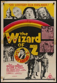 9j574 WIZARD OF OZ Aust 1sh R1970s Victor Fleming, great images of Judy Garland, all-time classic!