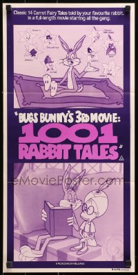 9j578 1001 RABBIT TALES Aust daybill 1982 Bugs Bunny, Daffy Duck, Porky Pig, Chuck Jones cartoon!