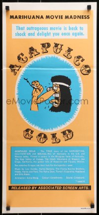 9j585 ACAPULCO GOLD Aust daybill R1980s marijuana movie madness, Freak Brothers cartoon art!
