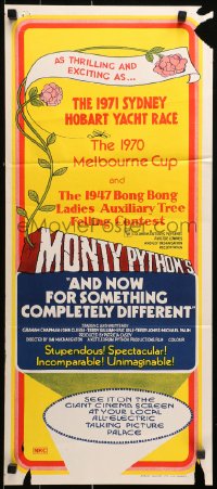 9j594 AND NOW FOR SOMETHING COMPLETELY DIFFERENT Aust daybill 1971 Monty Python, wacky taglines!