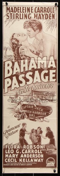 9j605 BAHAMA PASSAGE Aust daybill 1942 Carroll & Hayden, narrow format, Richardson Studio, rare!