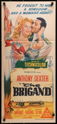 9j639 BRIGAND Aust daybill 1953 Anthony Dexter, Jody Lawrance, inspired by Alexandre Dumas!