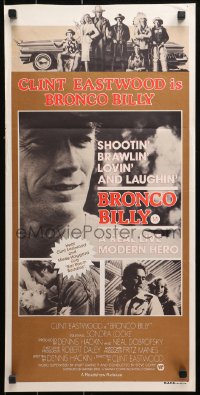 9j641 BRONCO BILLY Aust daybill 1980 Clint Eastwood directs & stars, completely different images!