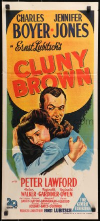 9j678 CLUNY BROWN Aust daybill 1946 Charles Boyer, Jennifer Jones, Lawford, directed by Ernst Lubitsch!