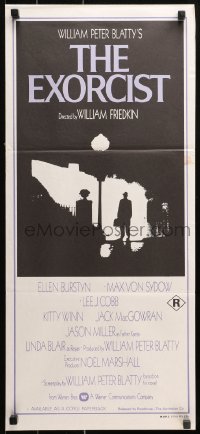 9j720 EXORCIST Aust daybill 1974 William Friedkin, Max Von Sydow, William Peter Blatty horror!