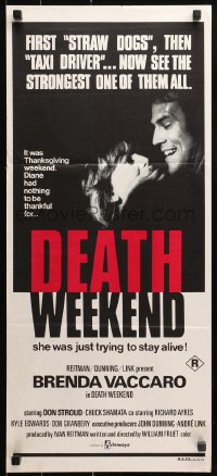9j778 HOUSE BY THE LAKE Aust daybill 1976 Don Stroud, Brenda Vaccaro, Death Weekend!