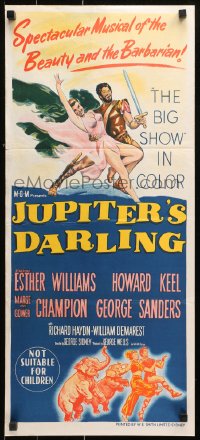 9j797 JUPITER'S DARLING Aust daybill 1955 Esther Williams, Howard Keel, Marge & Gower Champion