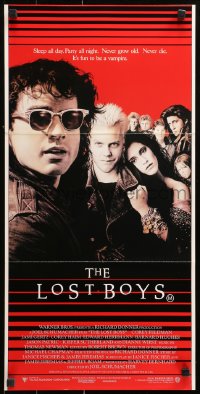 9j813 LOST BOYS Aust daybill 1987 teen vampire Kiefer Sutherland, directed by Joel Schumacher!