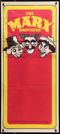 9j822 MARX BROTHERS Aust daybill 1970s great different art of Groucho, Harpo & Chico!