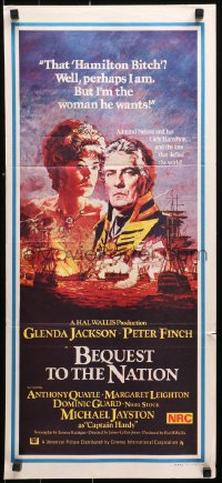 9j834 NELSON AFFAIR Aust daybill 1973 Glenda Jackson, Peter Finch, the love that defied the world!