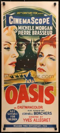 9j842 OASIS Aust daybill 1956 sexy Michele Morgan, Pierre Brasseur, directed by Yves Allegret!