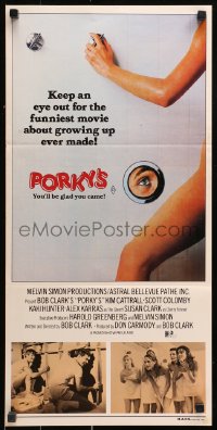 9j864 PORKY'S Aust daybill 1982 Bob Clark, Kim Cattrall, Scott Colomby, teenage sex classic image!