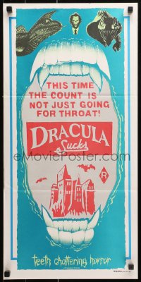9j888 ROADSHOW Aust daybill 1980s Dracula Sucks, this time he is not just going for the throat!
