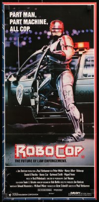 9j889 ROBOCOP Aust daybill 1987 Peter Weller is part man, part machine, all cop!
