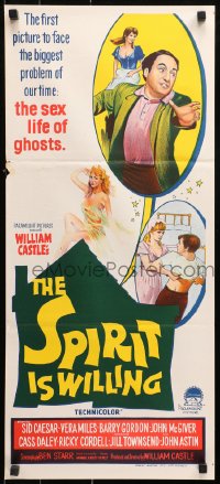 9j915 SPIRIT IS WILLING Aust daybill 1967 sex life of kiss-hungry girl ghosts looking for a live lover!