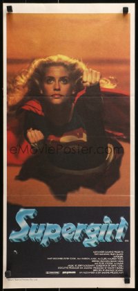 9j927 SUPERGIRL Aust daybill 1984 different image of Helen Slater in costume flying!