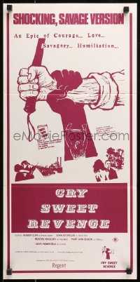 9j962 UNCLE TOM'S CABIN Aust daybill R1970s Harriet Beecher Stowe's classic, Cry Sweet Revenge!