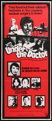 9j964 UNDER THE DOCTOR Aust daybill 1976 their wildest fantasies in sexiest surgery in town!