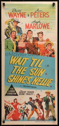 9j978 WAIT 'TIL THE SUN SHINES, NELLIE Aust daybill 1952 David Wayne, Jean Peters, Hugh Marlowe!