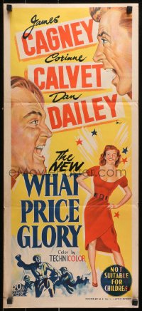 9j982 WHAT PRICE GLORY Aust daybill 1952 James Cagney, Corinne Calvet, Dan Dailey, John Ford!