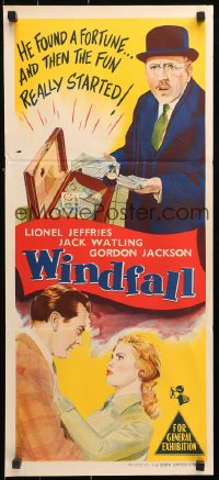 9j986 WINDFALL Aust daybill 1955 Lionel Jeffries, Jack Watling, Gordon Jackson!