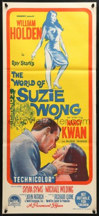 9j995 WORLD OF SUZIE WONG Aust daybill 1960 William Holden was the first man that Kwan ever loved!