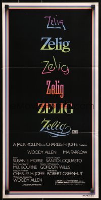 9j999 ZELIG Aust daybill 1983 Mia Farrow, John Buckwalter, wacky Woody Allen mockumentary!