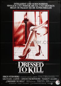 9j187 DRESSED TO KILL German 33x47 1980 Brian De Palma shows you the latest fashion in murder!
