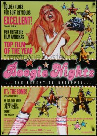 9j229 BOOGIE NIGHTS German 1998 P.T. Anderson, Burt Reynolds, artwork of sexy Heather Graham!
