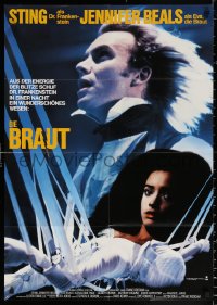 9j230 BRIDE German 1985 Sting, super close-up Jennifer Beals, a madman and the woman he created!