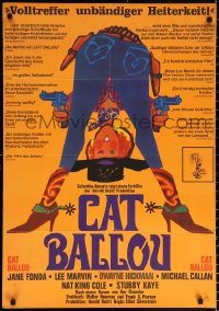 9j240 CAT BALLOU German 1965 classic sexy cowgirl Jane Fonda, Lee Marvin, great artwork!