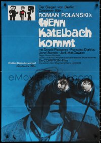 9j254 CUL-DE-SAC German 1966 Roman Polanski, Pleasance, blue design with inset art by Jan Lenica!