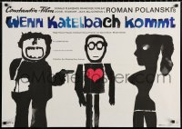 9j255 CUL-DE-SAC German 1966 Roman Polanski, Pleasance, horizontal art by Jan Lenica!