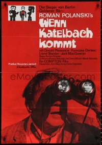 9j256 CUL-DE-SAC German 1966 Roman Polanski, Pleasance, red design with inset art by Jan Lenica!