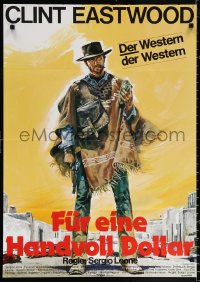 9j282 FISTFUL OF DOLLARS German R1978 the man with no name, Clint Eastwood, art by Renato Casaro!