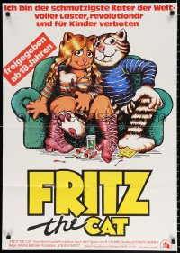 9j287 FRITZ THE CAT German 1974 Ralph Bakshi sex cartoon, he's x-rated and animated!