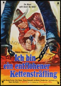 9j324 LONG RIDE FROM HELL German 1969 Vivo per la tua Morte, completely different art of Steve Reeves!