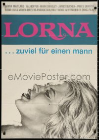 9j326 LORNA German 1965 super sexy Lorna Maitland in Russ Meyer sex classic, close-up art!