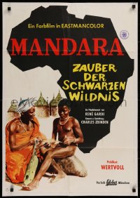 9j330 MANDARA paperbacked German 1959 Rene Gardi, African natives, magic of the black wilderness!