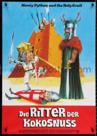 9j338 MONTY PYTHON & THE HOLY GRAIL German R80s Terry Gilliam, different white title design!