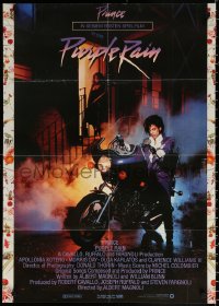 9j361 PURPLE RAIN German 1984 Prince riding motorcycle, in his first motion picture!