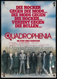 9j362 QUADROPHENIA German 1979 great image of The Who & Sting, English rock & roll!