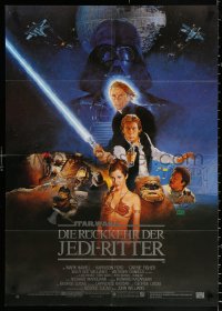 9j365 RETURN OF THE JEDI German 1983 George Lucas classic, Mark Hamill, Harrison Ford, Sano art!