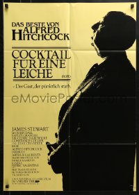 9j369 ROPE German R1983 Stewart, Dall, Granger, great profile image of director Alfred Hitchcock!