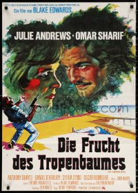 9j386 TAMARIND SEED German 1976 romantic close up of lovers Julie Andrews & Omar Sharif by Braun!