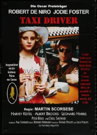 9j388 TAXI DRIVER German R1982 Martin Scorsese directed classic, Jodie Foster & De Niro in cab!