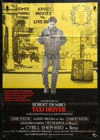 9j387 TAXI DRIVER German 1976 classic image of Robert De Niro, directed by Martin Scorsese!