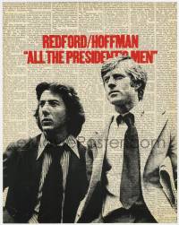 9k011 ALL THE PRESIDENT'S MEN TC 1976 Hoffman & Redford as Woodward & Bernstein!