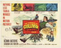 9k001 3 WORLDS OF GULLIVER TC 1960 Ray Harryhausen fantasy classic, giant Kerwin Mathews!