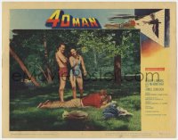 9k209 4D MAN LC #4 1959 couple in swimsuits bother Robert Lansing trying to relax outdoors!